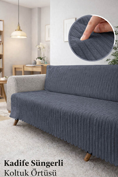 Faiend أريكة مخملية مع قاعدة إسفنجية مضادة للانزلاق - غطاء مقعد غطاء أريكة سرير