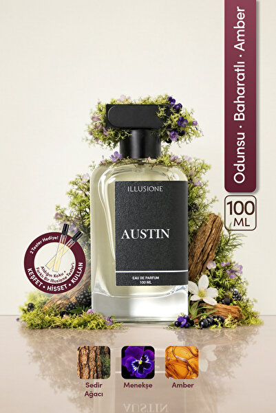 ILLUSIONE FRAGRANCE Austin Edp Erkek Parfüm 100ml | Odunsu-baharatlı-amber | ...