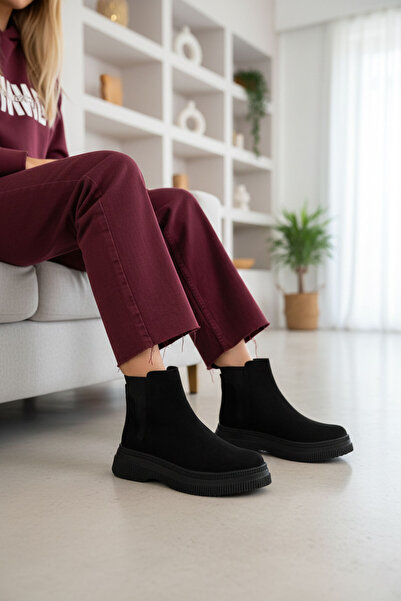 SOHO Fekete velúr női csizmák és csizmák, 20112