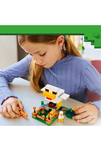 LEGO ® Minecraft® Tavuk Çiftliği 21585 - 7+ Yaş Çocuklar için Yaratıcı Oyuncak Yapım Seti (233 Parça)