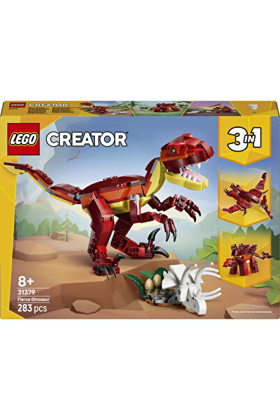LEGO ® Creator 3’ü 1 Arada Vahşi Dinozor 31379 – 8+ Yaş Çocuklar için Oyuncak Yapım Seti (283 Parça)