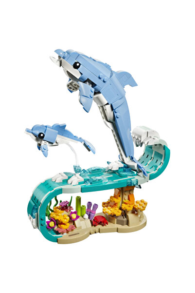 LEGO Creator 3'ü 1 Arada Deniz Hayvanları: Güzel Yunuslar 31385 – 9+ için Oyuncak Yapım Seti (542P)