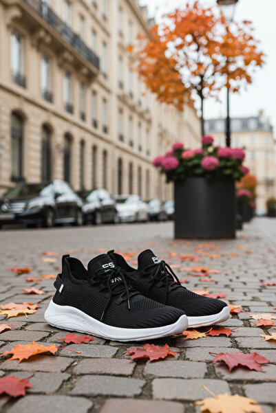 SOHO Schwarz-Weißer Unisex Sneaker 16884