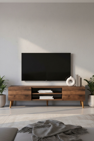 Monte Sehpa Plane Tv Ünitesi 150cm - Ceviz