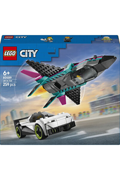 LEGO ® City Jet, Arabaya Karşı 60489 – 6 Yaş ve Üzeri Çocuklar için Oyuncak Yapım Seti (259 Parça)