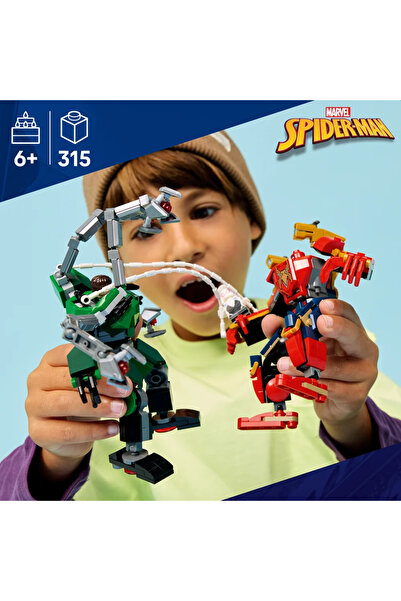 LEGO ® ǀ Marvel Robot Savaşı: Örümcek Adam vs. Dr. Oktopus 76338 - 6+ için Oyuncak Yapım Seti (315P)