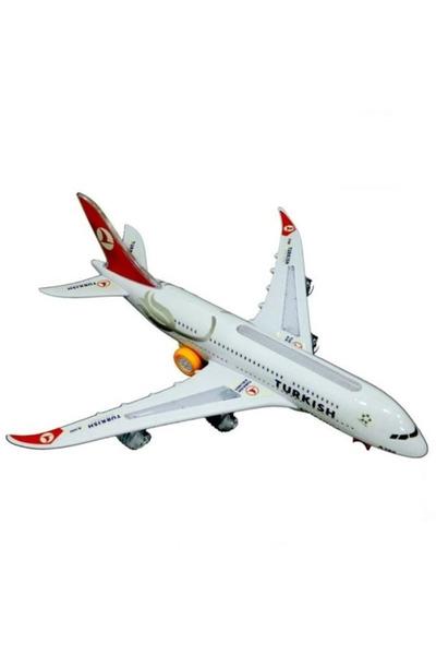 Genel Markalar Airbus A380 Sesli Işıklı Pilli Uçak 44 Cm Türk Havayolları Uçağı