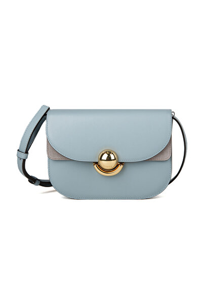 FURLA MINI crossbody kabelka kulatá - VITELLO ROMA+SUEDE-