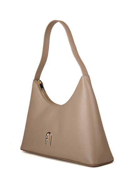 FURLA DIAMANTE S ЧАНТА ЗА РАМЕНА - VITELLO ROMA-GREIGE