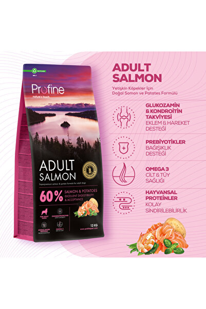 Profine Yetişkin Köpekler İçin Doğal Somon ve Patates Formül 12kg