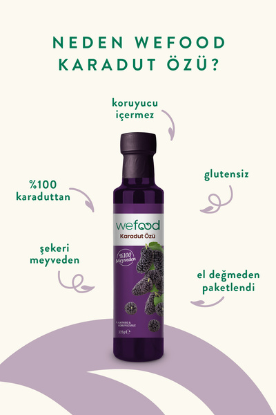 Wefood Karadut Özü 335 gr (Soğuk Sıkım, Katkısız ve Koruyucusuz)