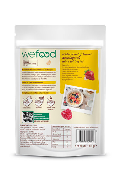 Wefood Glütensiz Yulaf Ezmesi 300 gr