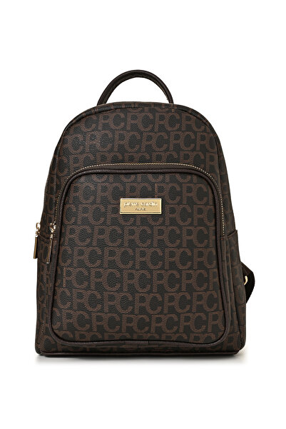 Pierre Cardin Καφέ Monogram Γυναικείο Σακίδιο Πλάτης 05PO22Y1553