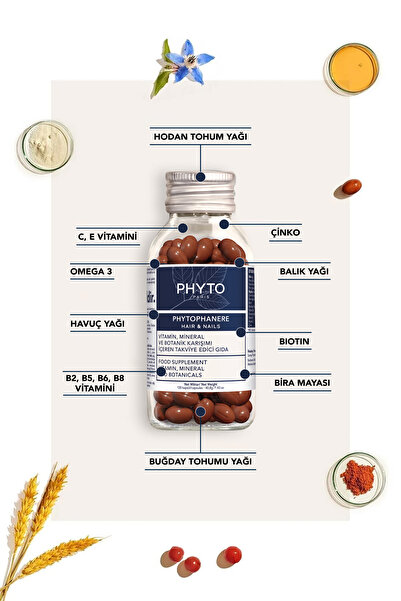 Phyto Phanere Saç Ve Tırnaklar Için Güç, Büyüme & Hacim Sağlayan Takviye Edici Gıda 240 Kap