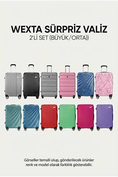 Wexta Valiz - Büyük Boy ve Orta Boy 2'li Set - Karışık Renk ve Karışık Model
