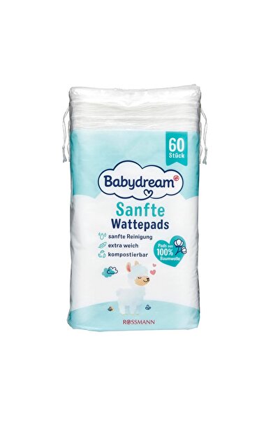 BABYDREAM Bebek Temizleme Pamuğu, 60 adet