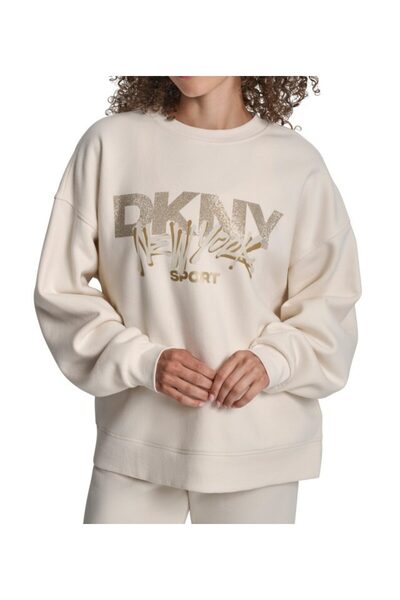 Dkny Mikina s kulatým výstřihem GRAFFITI NEW YORK LOGO RIVERSIDE