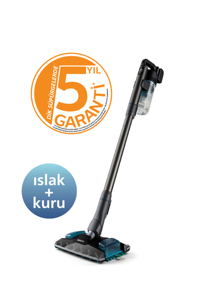 Philips 8000 Serisi Aqua Plus Kablosuz Dik Süpürge, 25.2 V, 80 dk'ya kadar Ça...