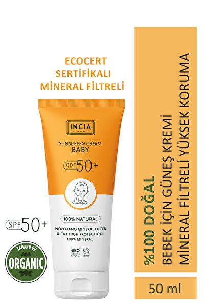 Incia %100 Doğal Bebek Güneş Kremi-leke Karşıtı Mineral Filtreli Yüksek Korum...