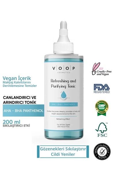 VOOP Gözenek Sıkılaştırıcı Canlandırıcı Arındırıcı Siyah Nokta Karşıt Glikoli...
