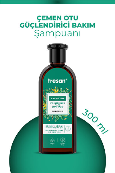 Tresan Çemen Otu Güçlendirici Sülfatsız Şampuan – Dökülme Karşıtı & Hacim (30...