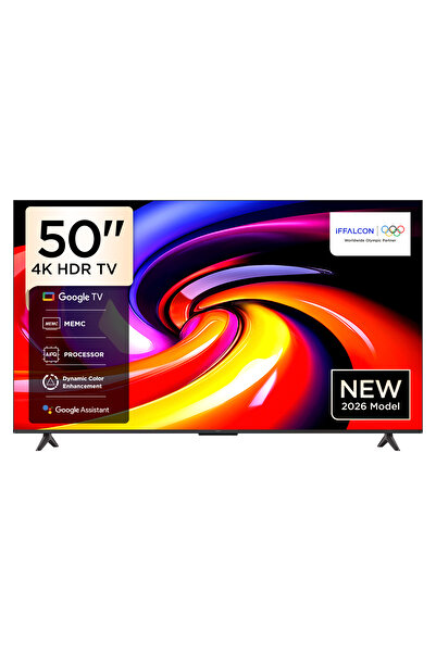 iFFALCON 50U65 50 İnç Akıllı TV 4K UHD HDR 10 Google TV, Dolby Audio (2026 Mo...