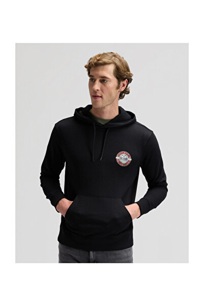 Lee Pánská mikina CIRCLE LEE s kapucí, černá