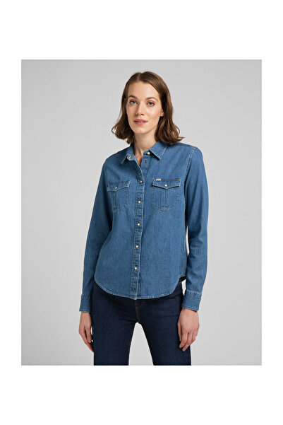 Lee Woman Regular Western Shirt Washed Blue