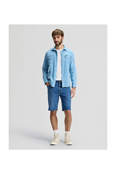 Lee Férfi XM 5 zsebes rövidnadrág, kék színben