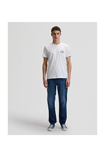 Lee Pánske tričko s malým logom, žiarivo biele