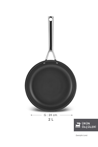 Karaca Plasma Steel 316+ 3Ply Yanmaz Yapışmaz Çelik Tava 24 cm