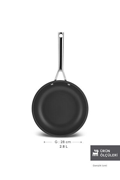 Karaca Plasma Steel 316+ 3Ply Yanmaz Yapışmaz Çelik Tava 28 cm