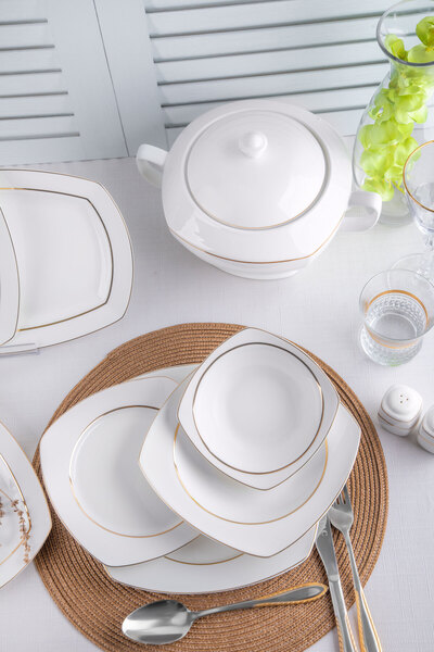 Taç Astoria Petunia 55 Parça Porselen Yemek Takımı