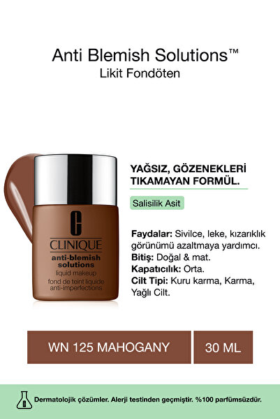 Clinique Anti Blemish Solutions Yağlı, Sivilce Eğilimli Ciltler İçin Likit Fo...