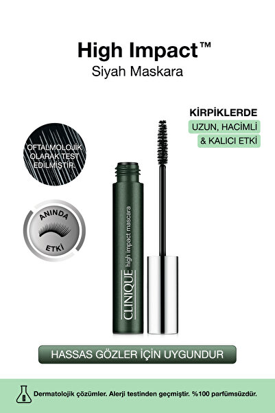 Clinique High Impact™ Maskara Black / Siyah 7ml | Hacim Ve Uzunluk Etkili
