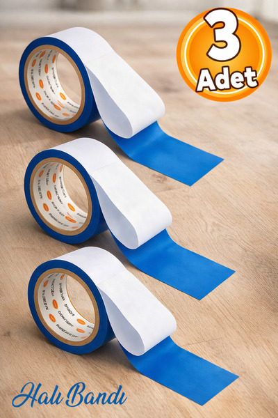 Badem10 (HAKİKİ ÜST KALİTE) 30 Metre Kaydırmaz Kaymaz Halı Bandı Çift Taraflı...