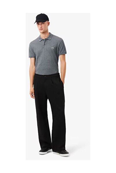 Lacoste Pantaloni plisați piqué pentru bărbați, cu potrivire largi