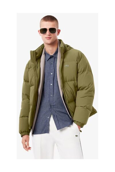 Lacoste Vodoodpudivá péřová bunda s kapucí