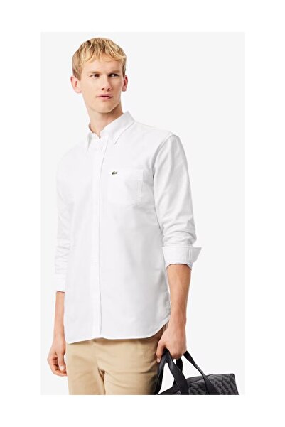 Lacoste Cămașă albă pentru bărbați CH1911-00-001