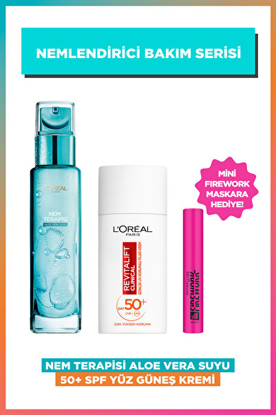L'Oreal Paris Nem terapisi + Revitalift Clinical 50 SPF UV Güneş Kremi + Mayb...
