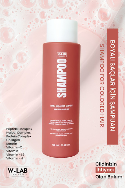W-Lab Kozmetik Boyalı Saçlar İçin Şampuan 400 Ml