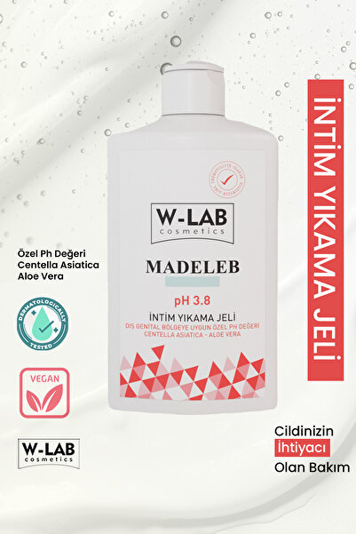 W-Lab Kozmetik Madeleb Intim Yıkama Jeli 250 ml Koku, Mantar Önleyici Kaşıntı...