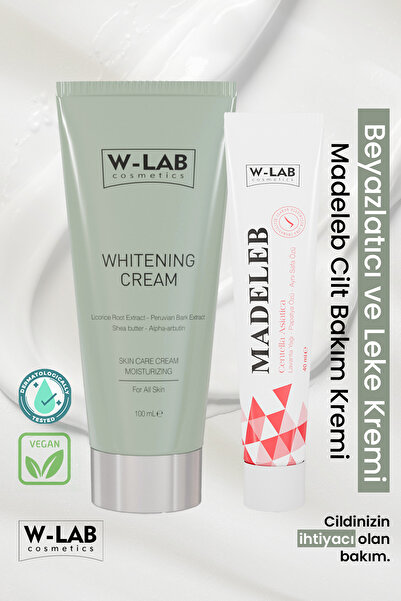 W-Lab Kozmetik Madeleb Cilt Bakım Kremi 40 ml ve Beyazlatıcı Krem 100 ml Set