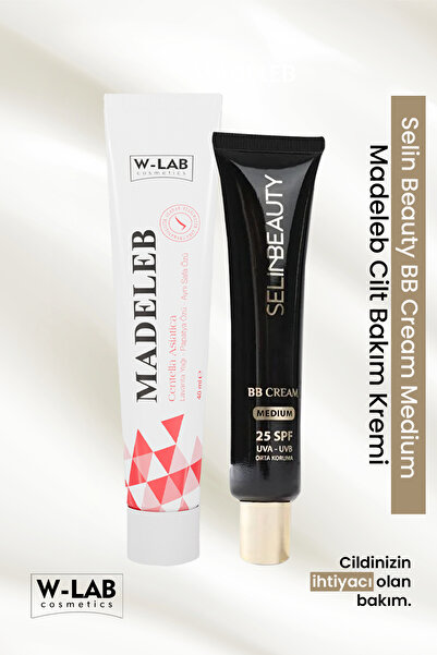 W-Lab Kozmetik Madeleb Krem 40 ML + Selin Beauty BB Cream Medium 40 ML