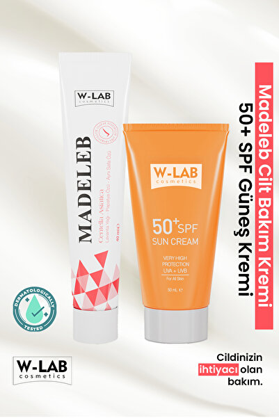 W-Lab Kozmetik Madeleb Krem 40 ml ve W Lab Güneş Koruyucu Krem 50 ml Set