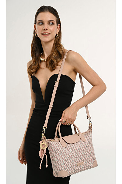 Pierre Cardin Pink Digital Monogram Women's Shoulder Bag 05Po25Y10707