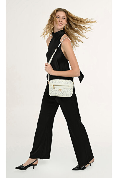 Pierre Cardin Monogram Beyaz Kadın Çapraz Omuz Çantası 05PO25Y2514