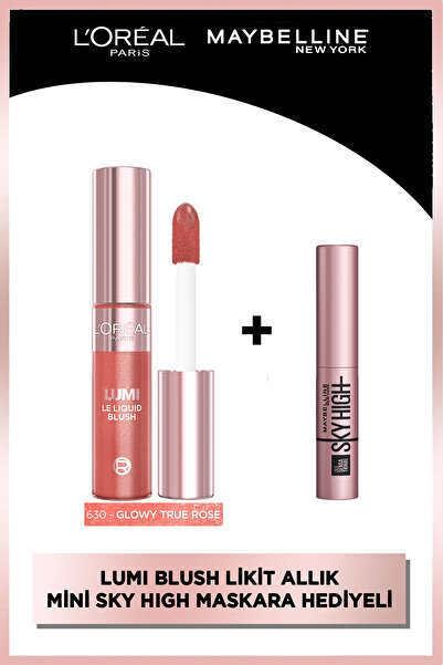 L'Oreal Paris L'Oréal Paris Lumi Işıltılı Likit Allık 630 & Maybelline Sky Hi...