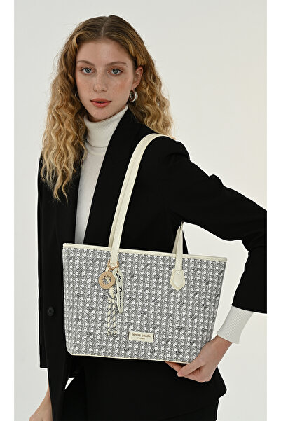 Pierre Cardin Beyaz Dijital Monogram Kadın Omuz Çantası 05PO25Y10705