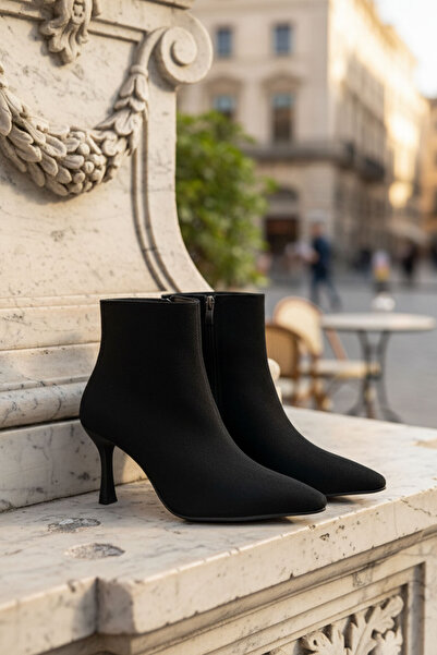 SOHO Damenstiefel und Stiefeletten aus schwarzem Wildleder 21027